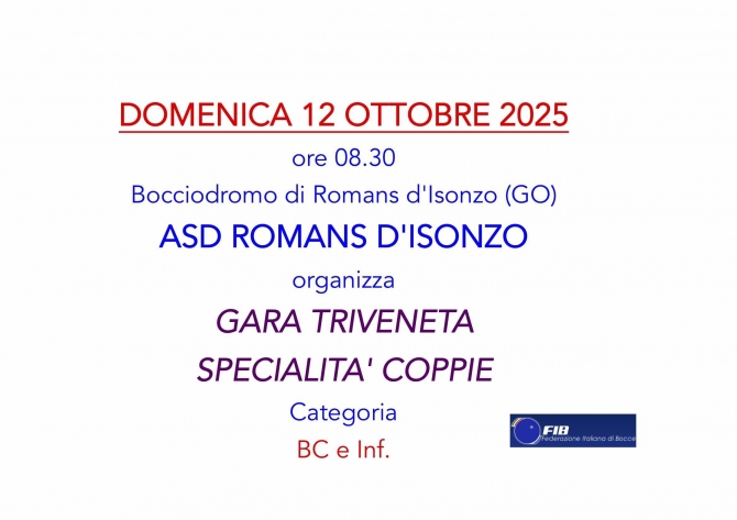 FIB - Federazione Italiana Bocce - A.S.D. Bocciofila Isontina