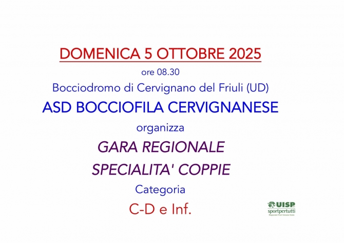 UISP - Unione Italiana Sport Per Tutti - A.S.D. Bocciofila Isontina